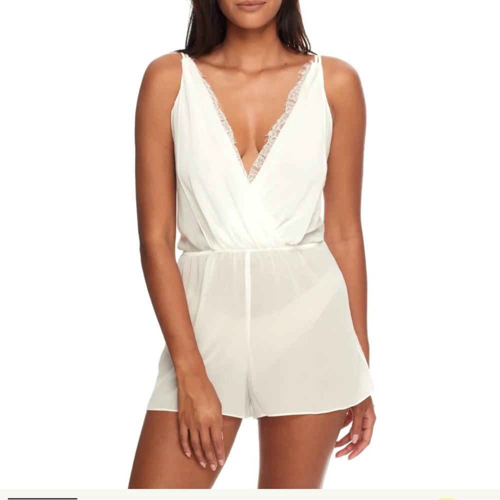 NWT FLORA NIKROOZ SHEER ROMPER